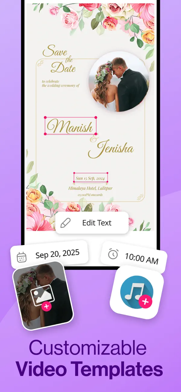 Screenshot #2 pour Invitation Maker: Video Editor