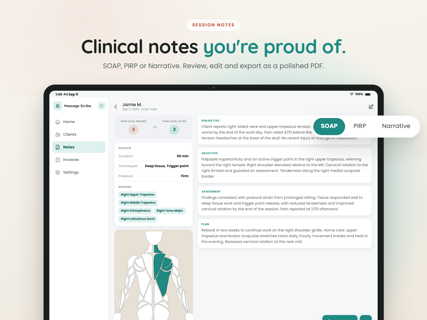 Massage Scribe: SOAP Notes screenshot 10