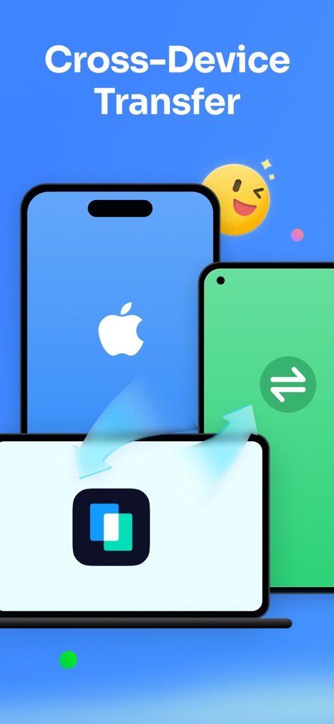 Data Transfer - MobileTrans - iOSとAndroid間のクロスプラットフォーム転送をサポートし、スマートフォンからPCへのデータ移行もシームレスに行うことができます。