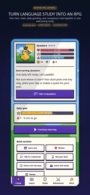 LinguaDuck: Learn & Level Up screenshot 1