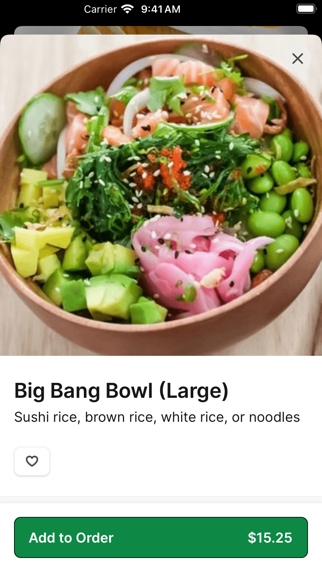 Big Bang Sushi To Go iPhone screenshot 3 - Food & Drink app