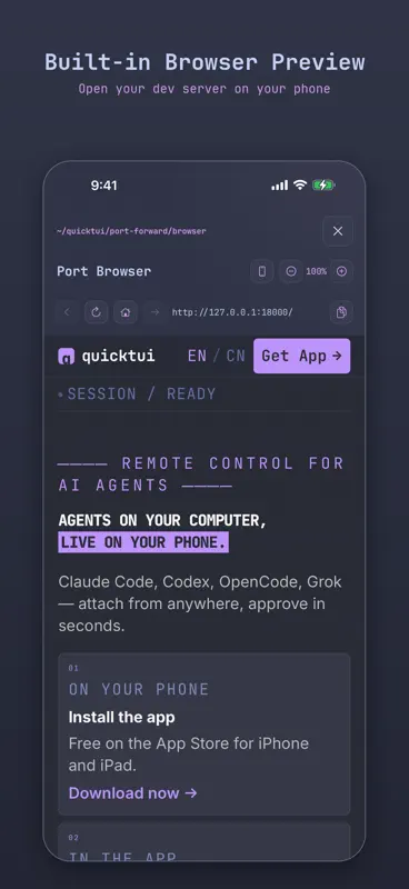 QuickTUI: AI Agent Terminal screenshot 6 of 10