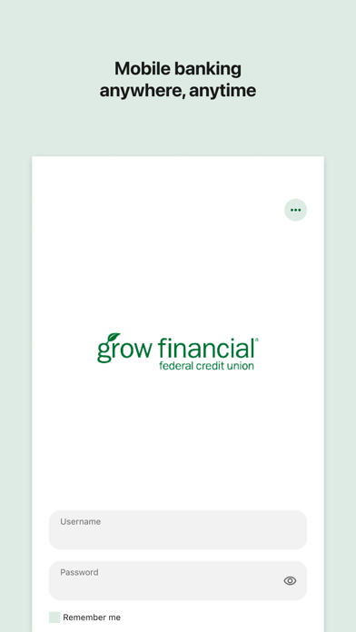 Screenshot #1 pour Grow Mobile Banking