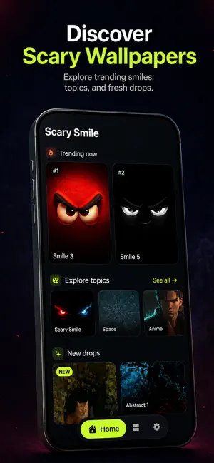 Scary Smile Live Wallpaper iPhone screenshot 1