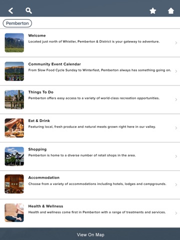 Tourism Pemberton iPad screenshot