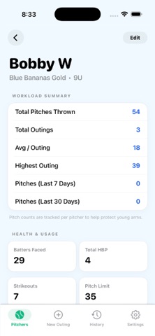 PitchPal – Pitch Counter screenshot