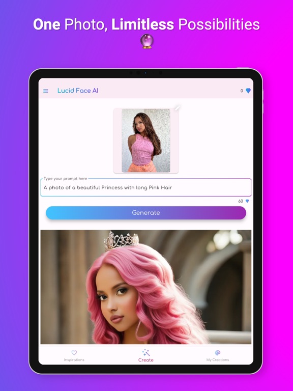 Lucid Face Art AI iPad screenshot 2 - Photo & Video app