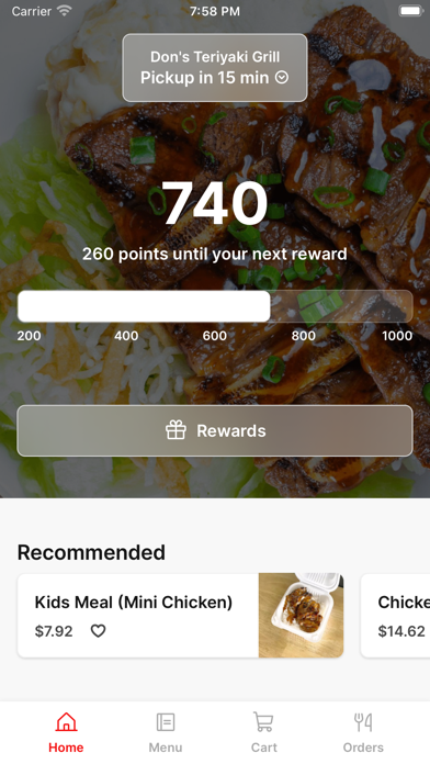 Don's Teriyaki Grill iPhone screenshot 1 - Food & Drink app