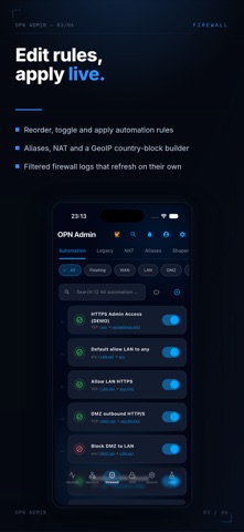 OPN Admin for OPNsense screenshot
