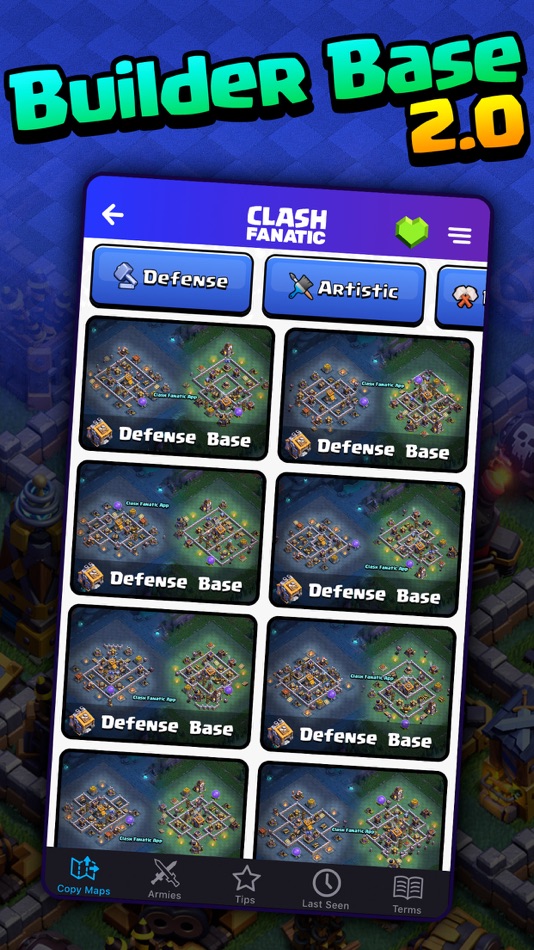 #5. CoC Fanatic: Copy Maps & Base (iOS) Bởi: Too Much Wasabi, LLC