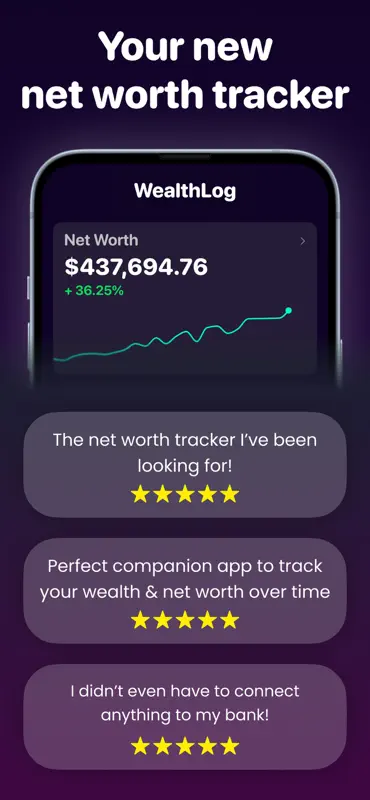 Net Worth Tracker - WealthLog screenshot 1 of 10