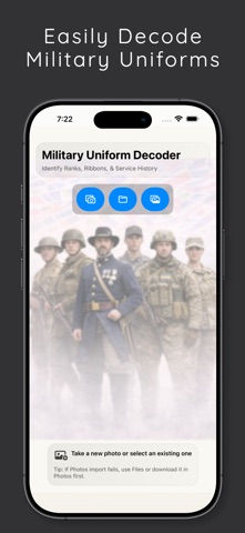 Military Uniform Decoder app screenshot