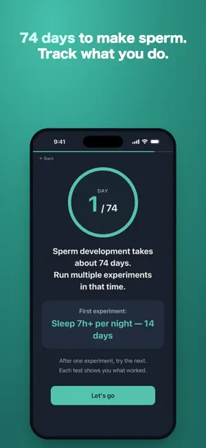 Seedly - Male Fertility Log screenshot 1