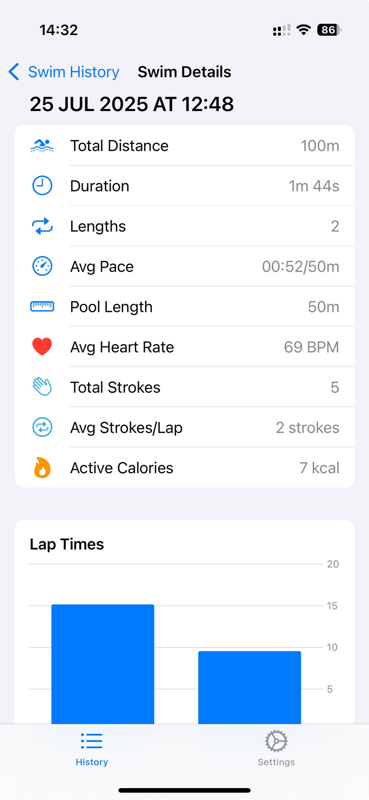 Swimming Lap Tracker screenshot 2