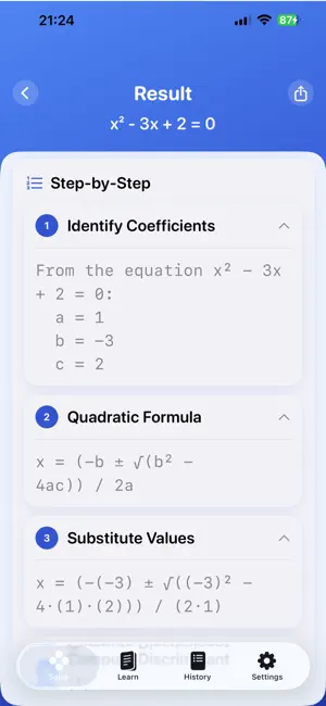 Quadratic Tutor by ChatStick screenshot 3