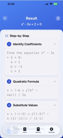 Quadratic Tutor by ChatStick screenshot