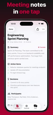 Whisperer AI: Notes & Recorder iPhone screenshot