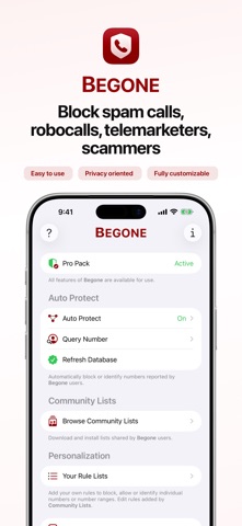 Begone: Spam Call Blocker Screenshot 1 of 8