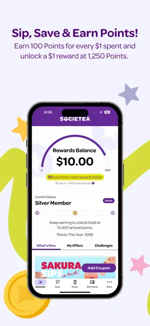 Chatime Societea Rewards iPhone screenshot 1