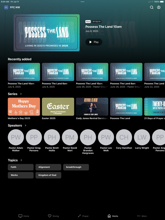 Faith Family Church NW iPad screenshot 4 - Education app