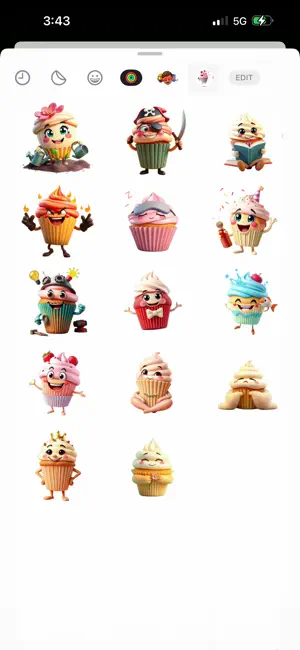 Ultra Cute Cupcake Stickers screenshot 3