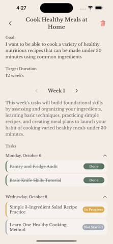 Incremental: AI Goal Planner screenshot