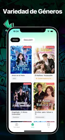 Captura de pantalla de MoboDrama - Dramas De Manga IA en iPhone 2