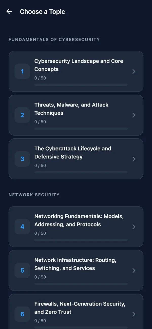 Screenshot #2 pour PCCET Cybersecurity Prep