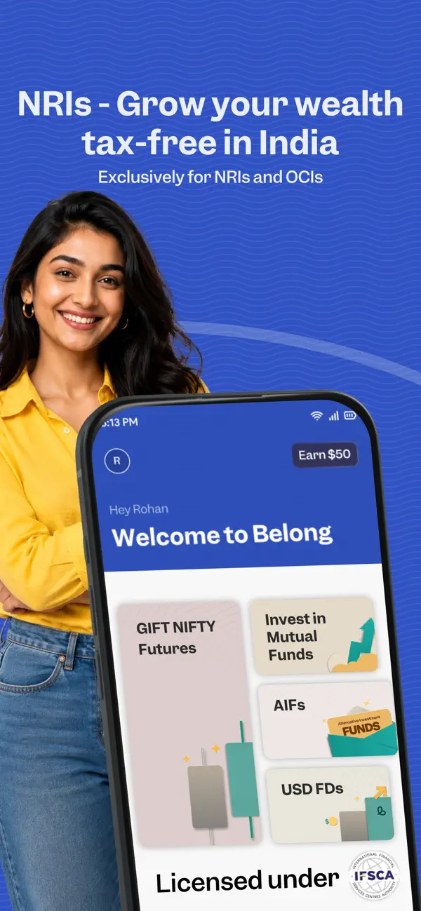 Screenshot #1 pour Belong: GIFT City F&O, MF, FD
