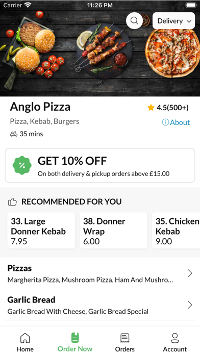 Anglo Pizza Newcastle Screenshot