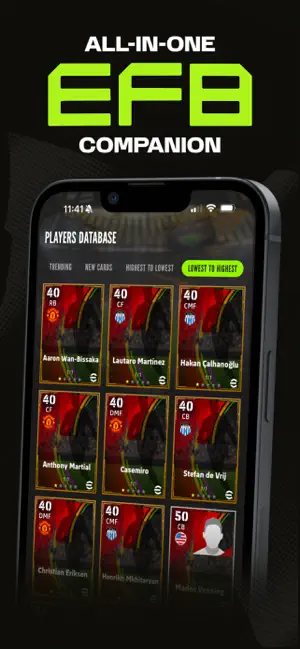 eFootBase: DB & Community iPhone screenshot 1