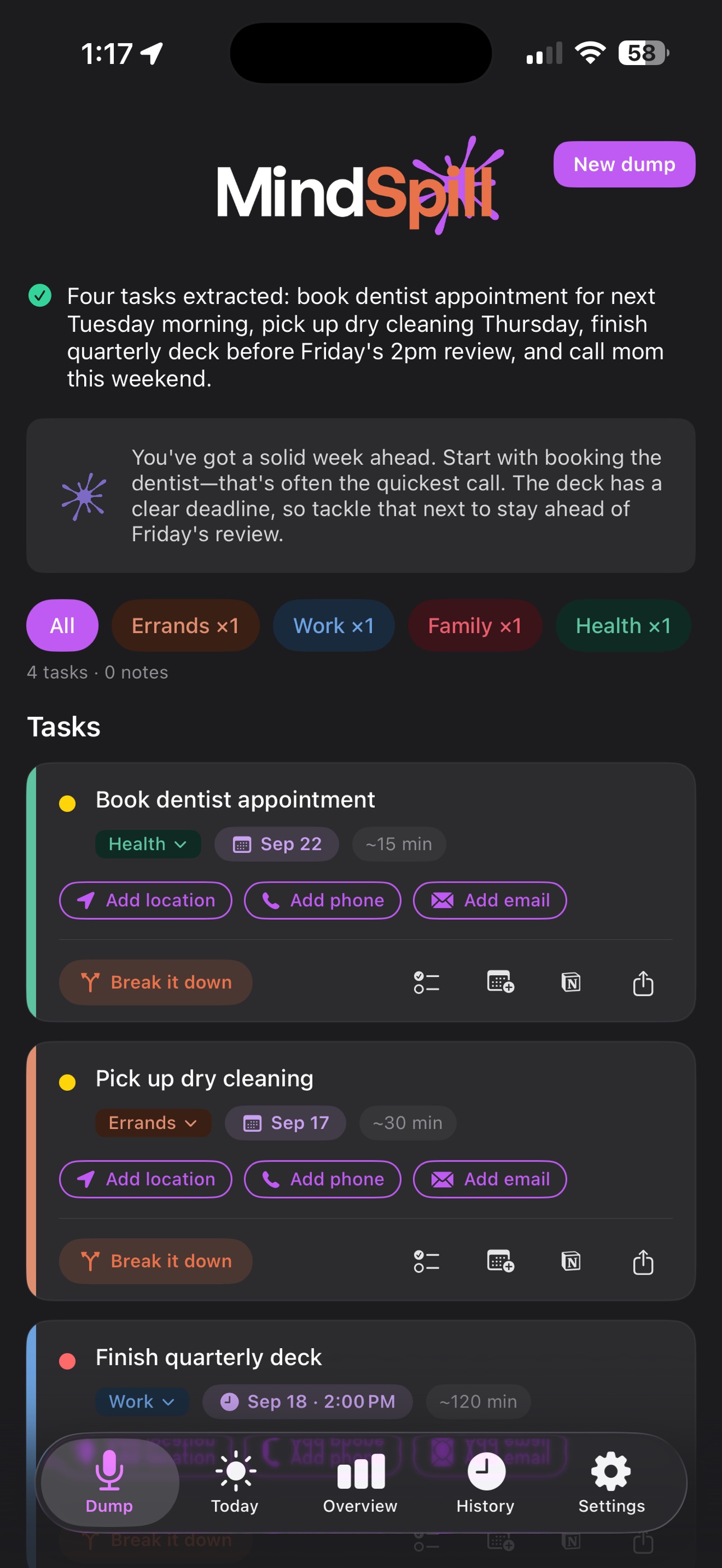 Screenshot 1 of MindSpill