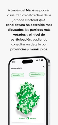 Elecciones Extremadura 2025 screenshot