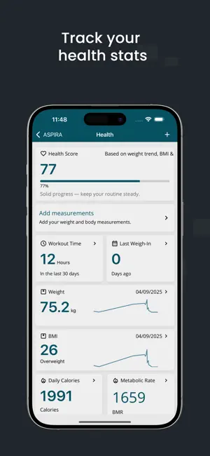 Aspira Workout Tracker screenshot 2
