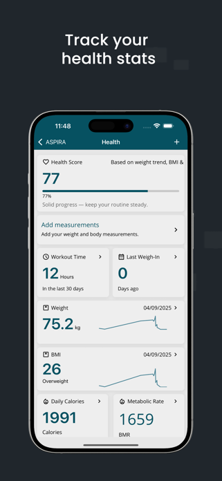 Aspira Workout Tracker Screenshot 2 of 8