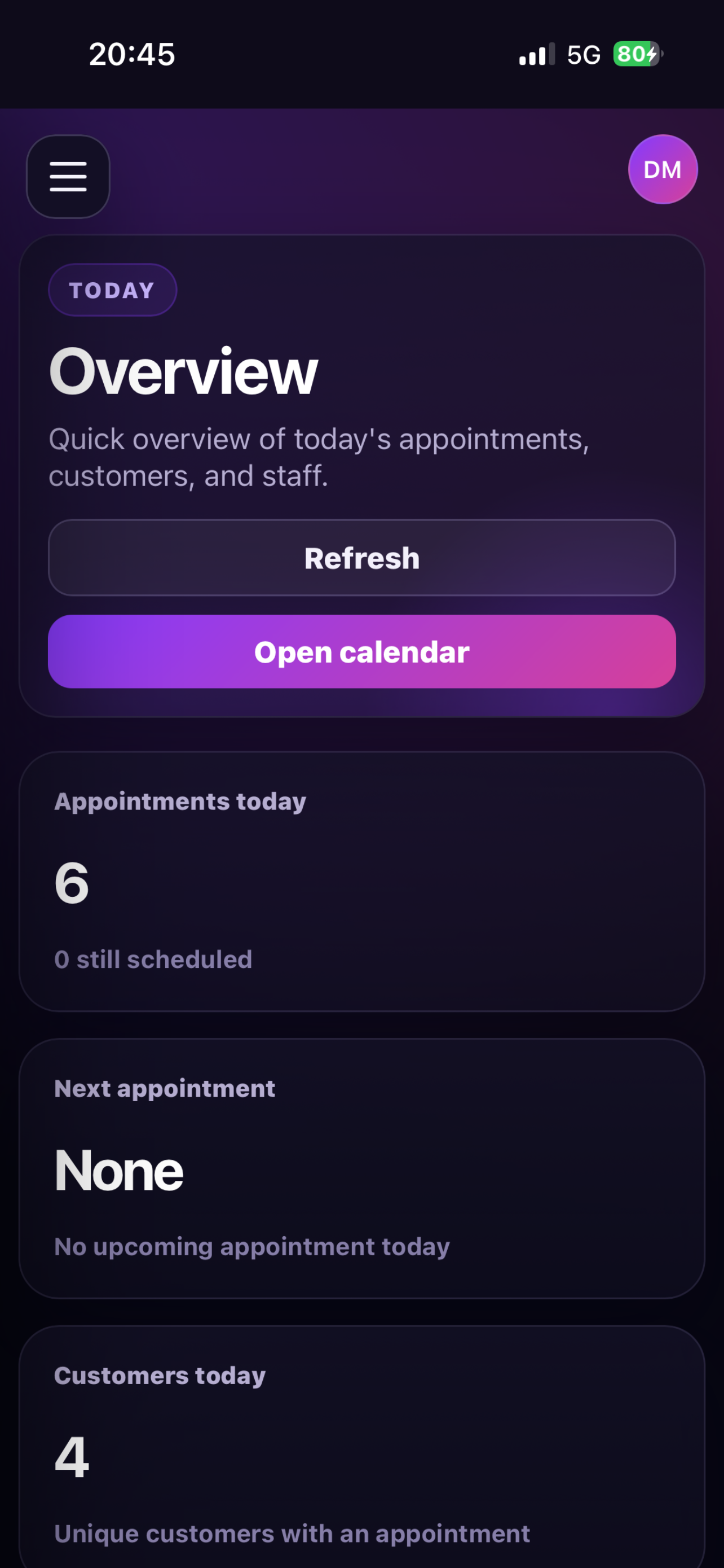 Barberplan screenshot 2