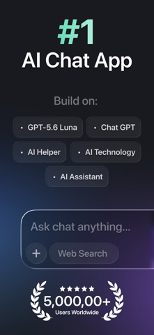 AI Chat Bot  ◎ No Filter GPT iPhone screenshot 1 — productivity app by AppYogi Software Pvt. Ltd.
