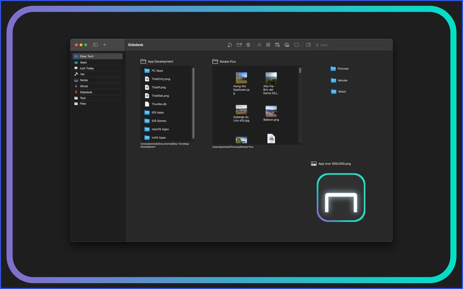 #1. Sidedesk (macOS) 由: Ebey Tech LLC