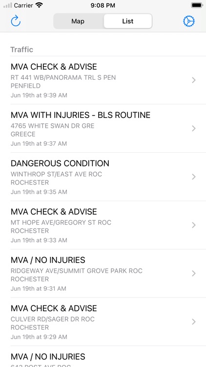 Monroe County Incidents