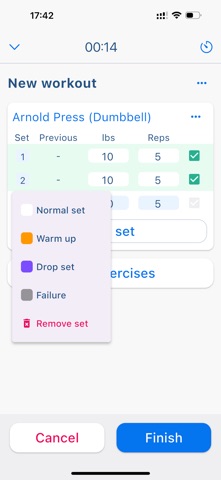 Smart Gym Workout Tracker iPhone screenshot