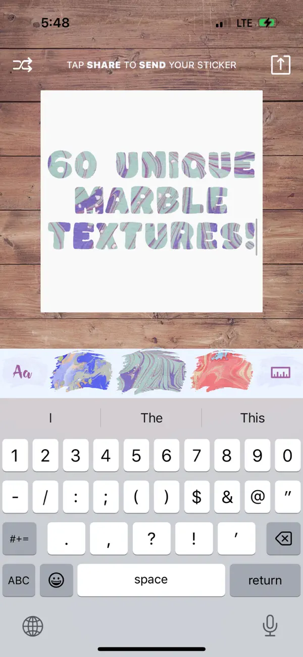 Screenshot #2 pour Flair: Color Marble Stickers