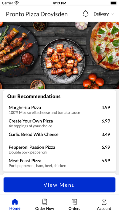Pronto Pizza Droylsden Screenshot