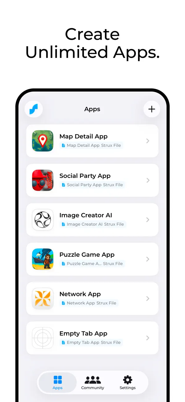 #3. Strux: Mobile App Builder (iOS) Ved: Ashak Studios