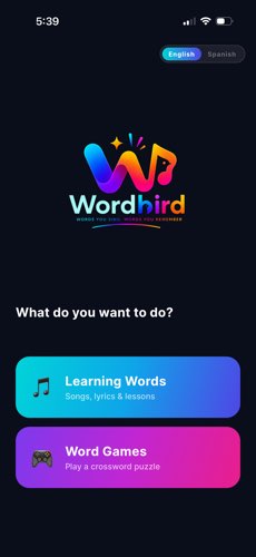 Wordbird: Music & Word Games screenshot 2