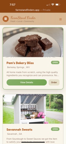 FarmStand Finders iPhone screenshot