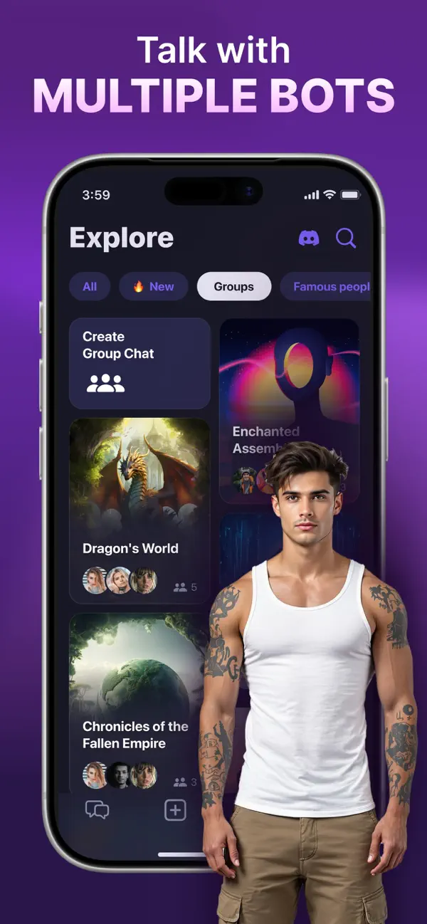 #5. Botify AI: Create. Chat. Bot (iOS) De: Ex-human, Inc