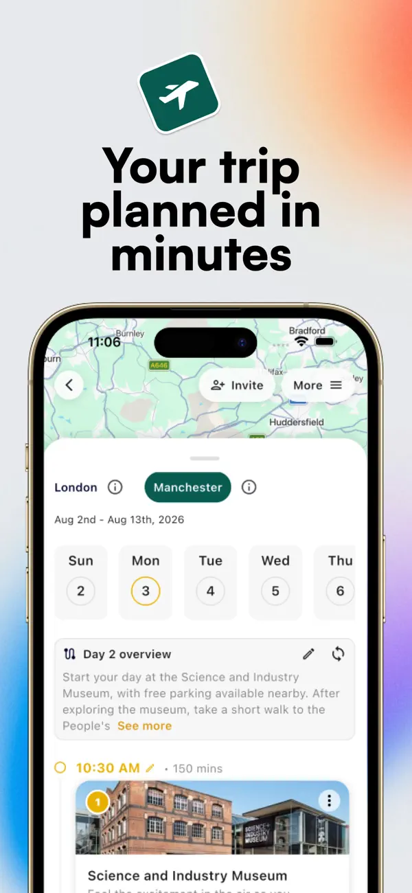 Screenshot #1 pour Packy AI: Trip Planner & Map