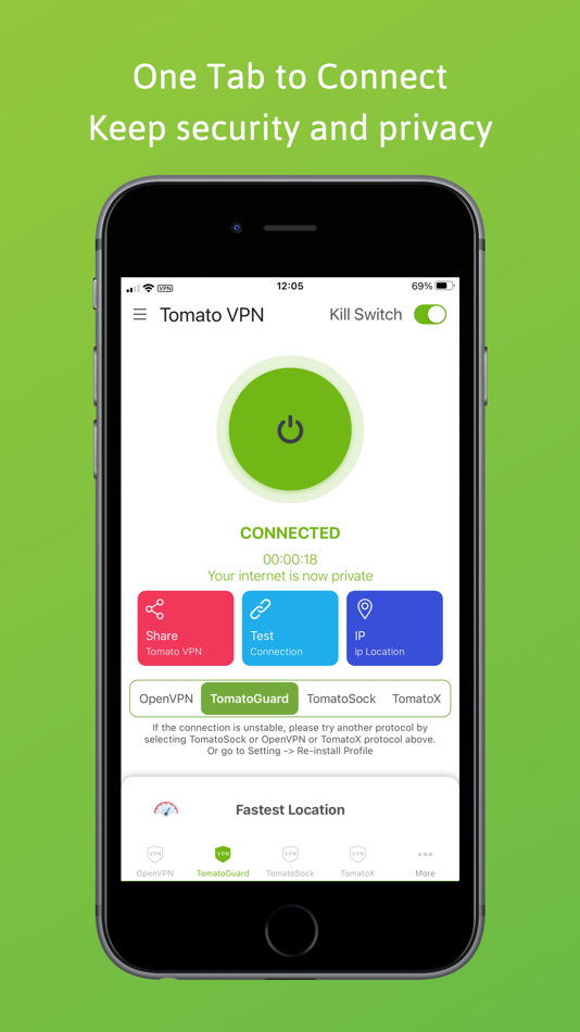 #2. Tomato VPN - Hotspot VPN Proxy (iOS) 由: TIMON SOFTWARE CO., LTD