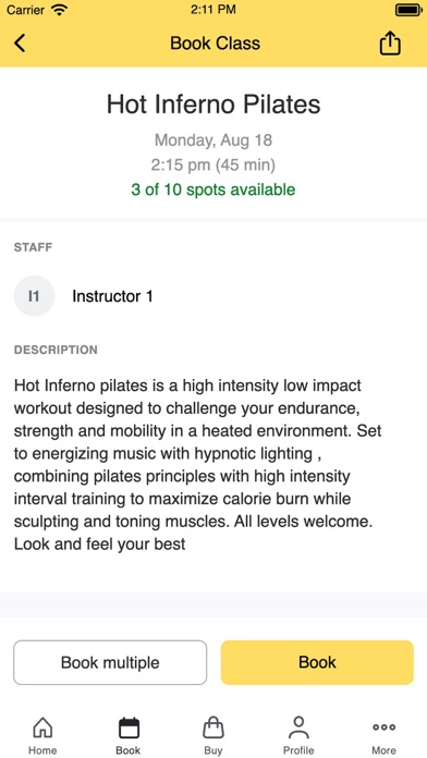 Bklyn Burn Hot Pilates & Yoga iPhone screenshot 3 - Health & Fitness app