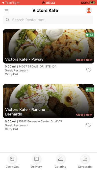 Victors Kafe App Screenshot